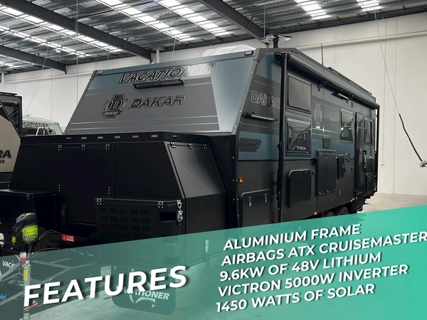 2026 Vacationer Caravans Dakar 21' Off Road Lithium Battery Diesel Heater