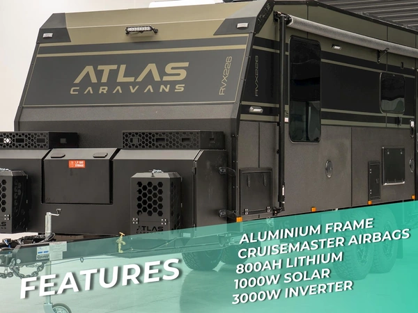 2026 Atlas Caravans RVX 22'6 Off Road Solar Panels Lithium Battery