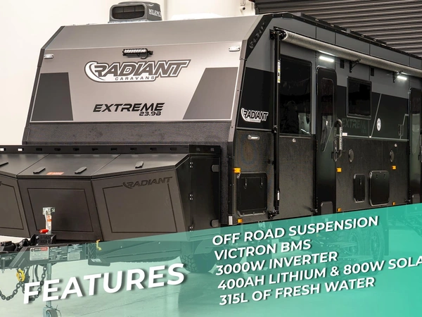 23.9 Radiant Caravans Extreme 23'11 Off Road Solar Panels Lithium Battery