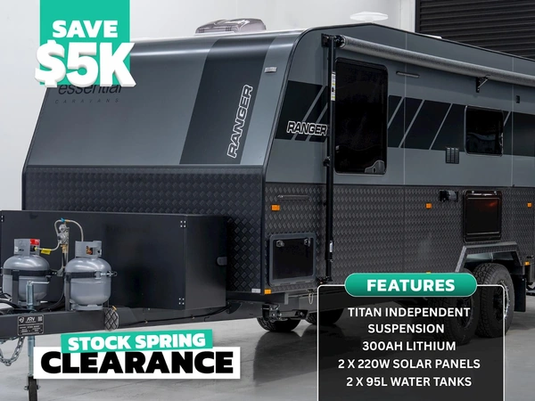2023 Essential Caravans Ranger 22'10 Off Road Solar Panels Lithium Battery