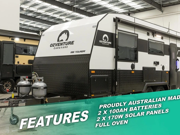 Oz Venture Caravans Tourer 19'6 Off Road Air Conditioner Solar Panelss