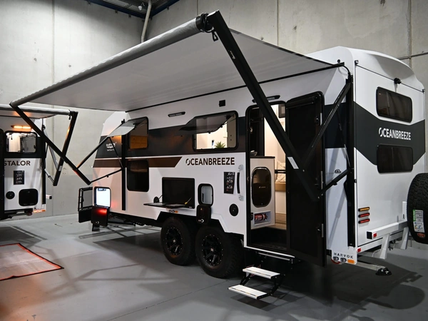 2026 Harvok Caravans Ocean Breeze 18' Off Road Air Conditioner Lithium Battery
