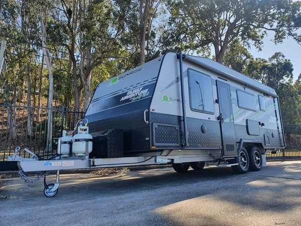 2026 Sunrise Caravans Family Adventure 21'6 Family Solar Panels Washing Machine