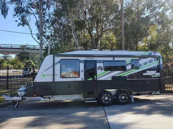 2026 Sunrise Caravans Family Adventure 21'6 Family Solar Panels Washing Machine
