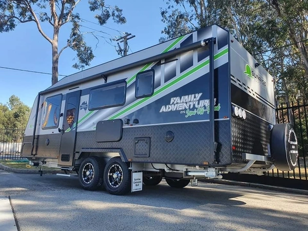 2026 Sunrise Caravans Family Adventure 21'6 Family Solar Panels Washing Machine