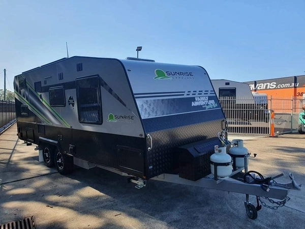 2026 Sunrise Caravans Family Adventure 21'6 Family Solar Panels Washing Machine