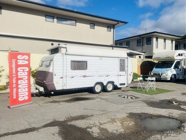 2003 Windsor Caravans Statesman 18'6 Pop Top Air Conditioner L Shaped Lounge