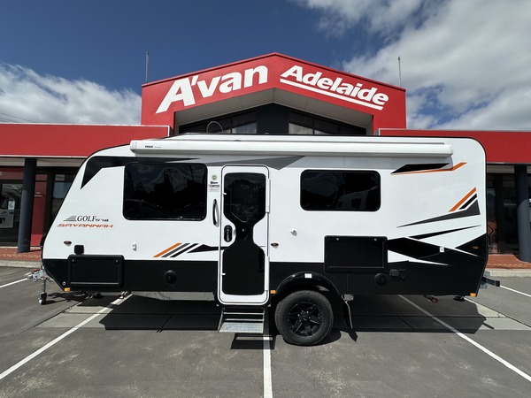 2025 Golf Caravans Savannah 578 Pop Top Slide Out Kitchen Solar Panels
